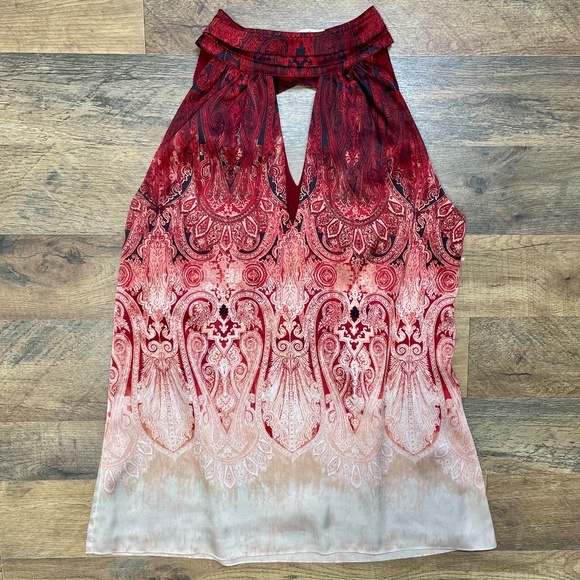 White House Black Market - Tie Back Halter Top - Keyhole Front & Back - Size: XS - Picture 1 of 4